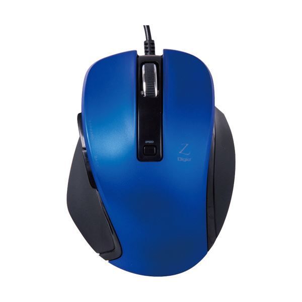  (まとめ) ナカバヤシ 小型有線5ボタンBlueLEDマウス ブルー MUS-UKF120BL 1個 【×10セット】 マウス本体