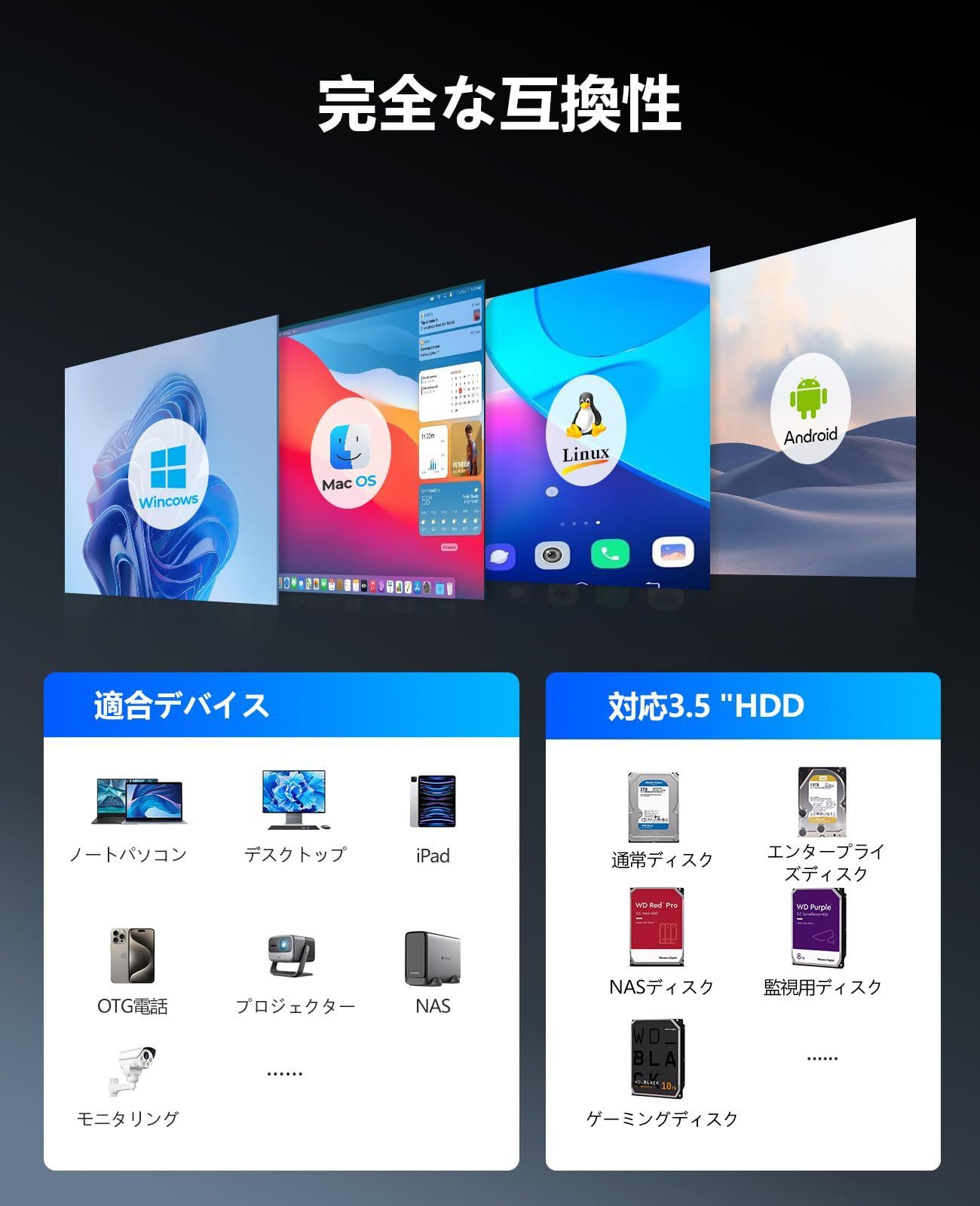安全ロック設計 HDD HDD プッシュプル取り付 3.5インチ 外付けケース ケース ケース hdd アルミ合金制 冷却ファン搭載 ハードディスクケース 3.5インチHDD用 3.0接続 USB 9828U3 22TB 2 2台 ORICO SKLAD-KIRPICHA_RU