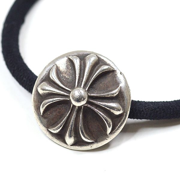 クロムハーツ クロスボール ヘアバンド SV925 ゴム ヘアゴム コンチョ