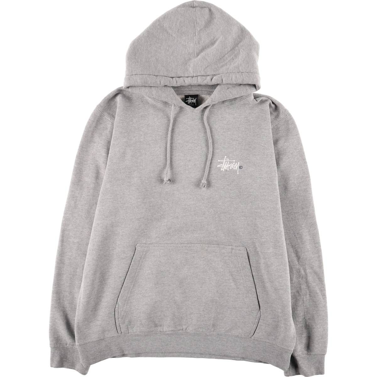 古着 ステューシー STUSSY スウェットプルオーバーパーカー USA製 