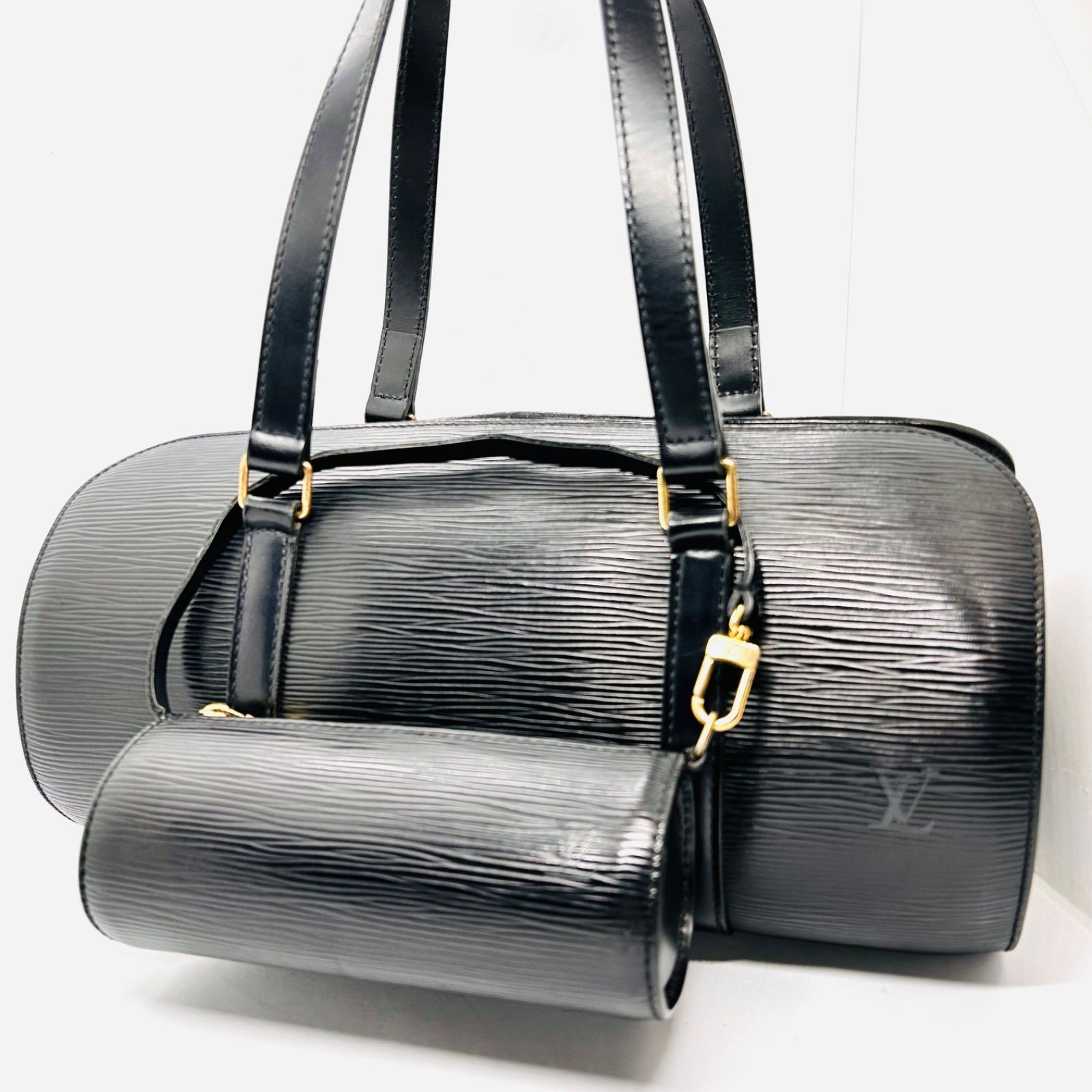 美品 LOUIS VUITTON ヴィトン エピ スフロ レザー ノワール 黒 