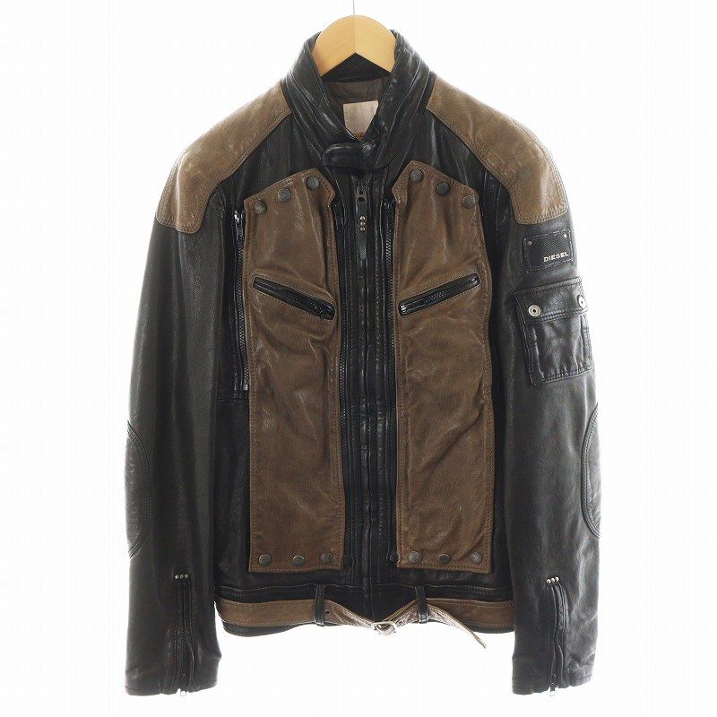 上質 カウハイド メンズ 革ジャン 50's パテッド シングル ライダース