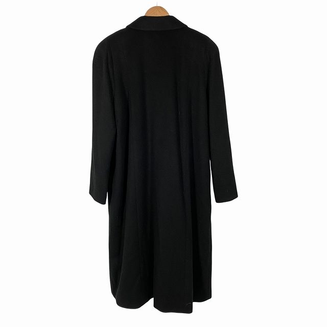カシミヤ100% ロングコート 比翼仕立て アウター 黒 ブラック M ロペ