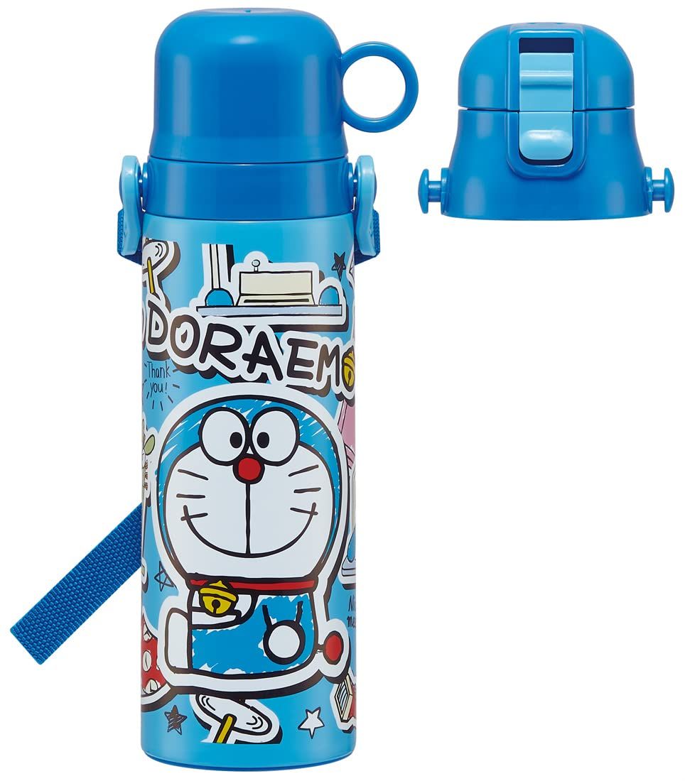 スケーター skater 子供用 ステンレス 水筒 2way 直飲み 580ml コップ飲み 570ml ドラえもん ステッカー 子供に優しい軽量タイプ 女の子 保温 保冷waterbottle スポーツボトル かわ 2WAY580mL 570 ml