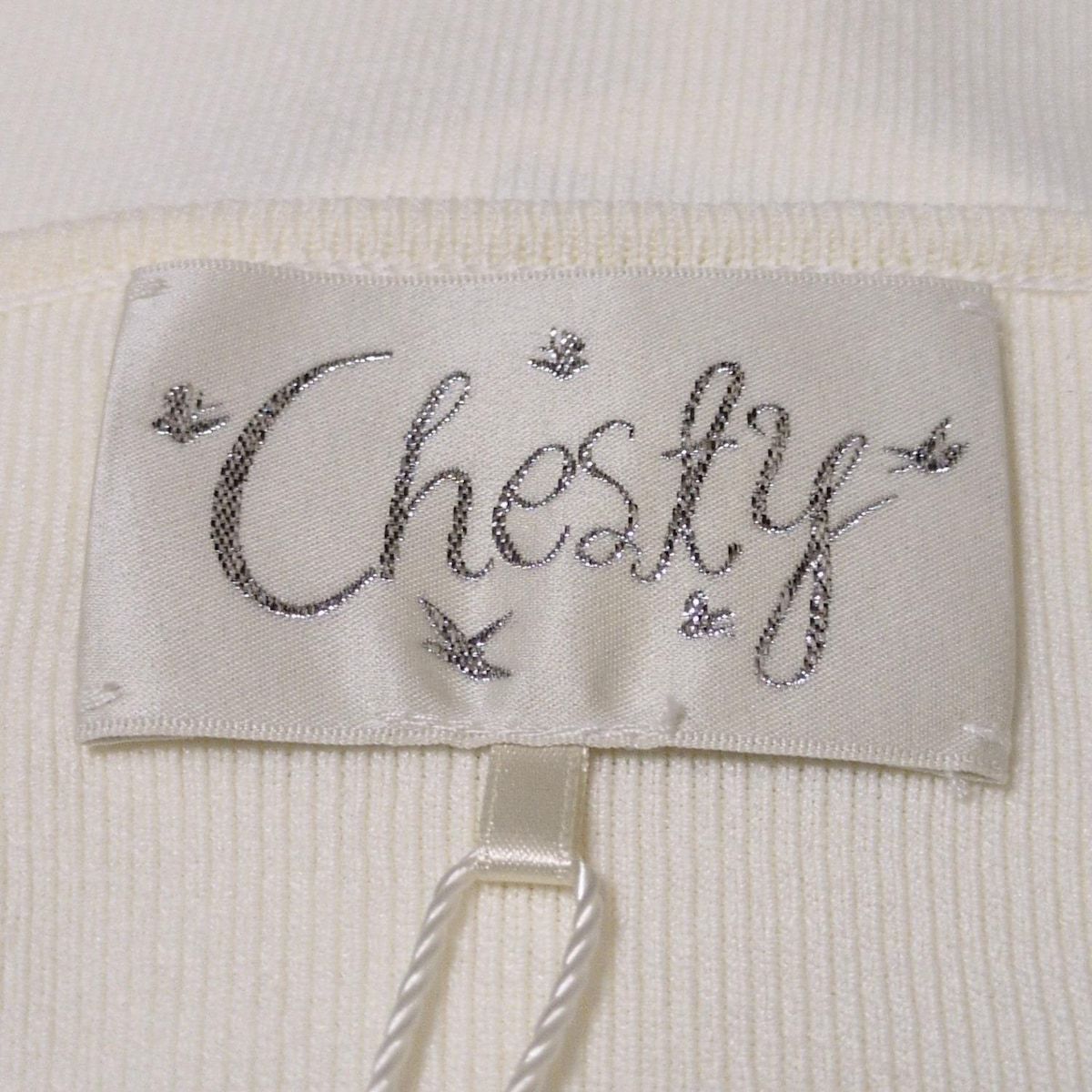  Chesty チェスティ カーディガン サイズF レディース - アイボリー 長袖 パール ビジュー 長袖 カーディガン ボレロ アンサンブル