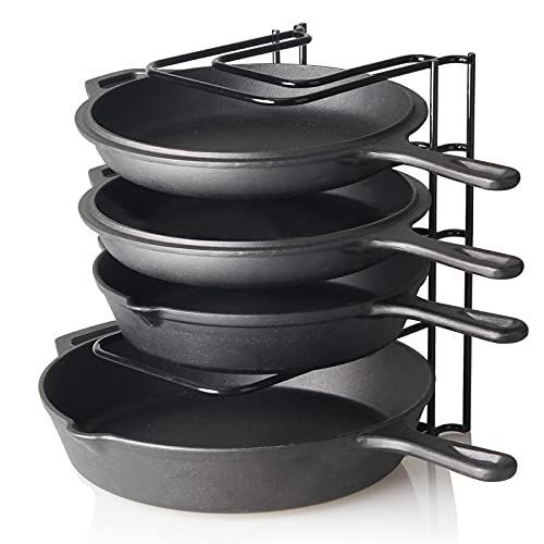 Heavy Duty Pots n Pan Organizer Metal Rack - No Assembly Required