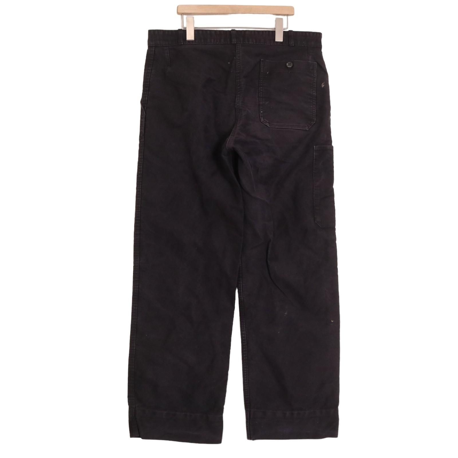 60年代 フランス製 Le Mont Saint Martin ブラック モールスキンパンツ 