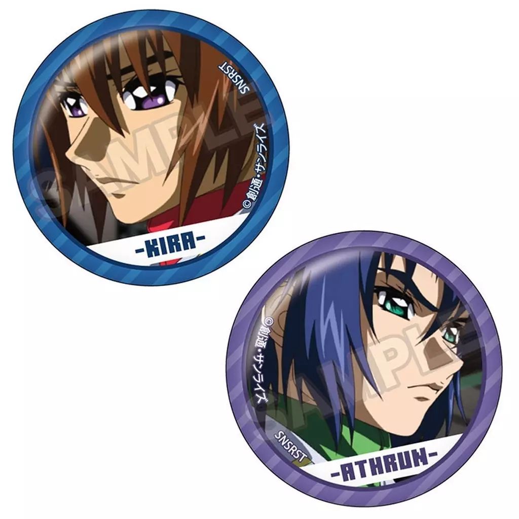 中古】バッジ・ビンズ キラ・ヤマト＆アスラン・ザラ 場面写 ペア缶