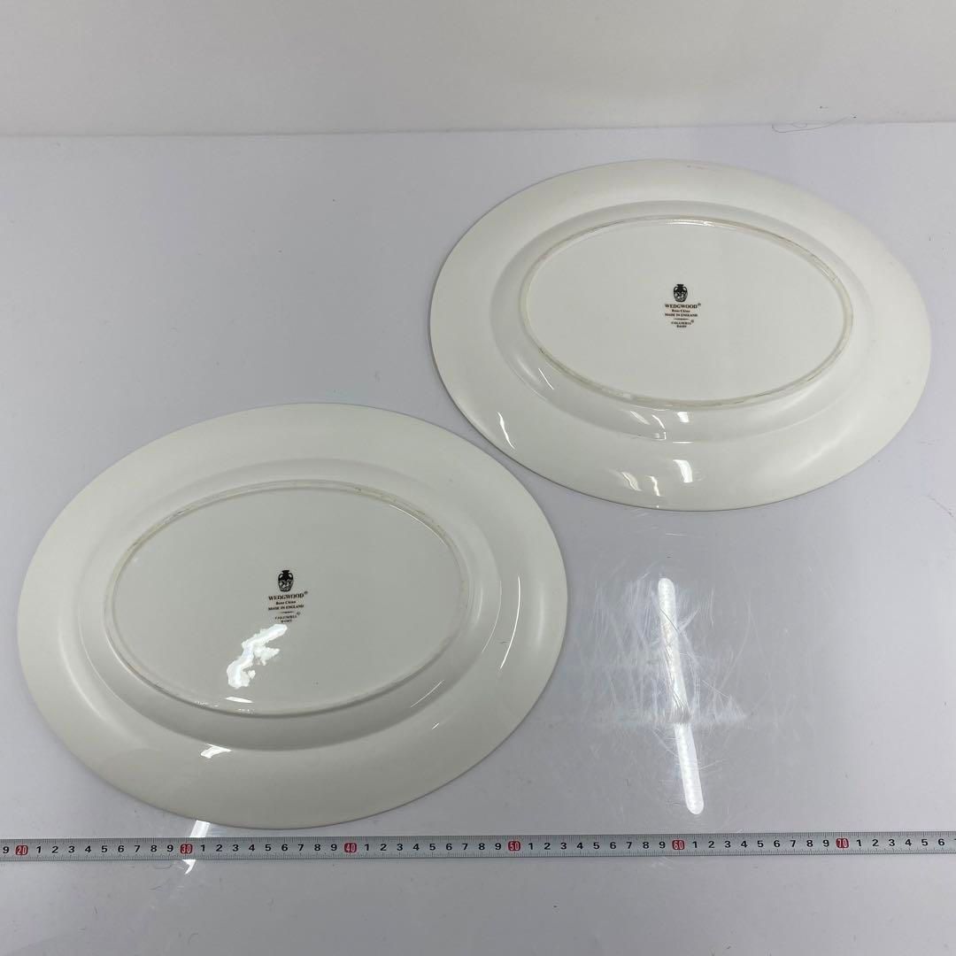 洋3ウェッジウッドコロンビアセージグリーン オーバルプレート4枚