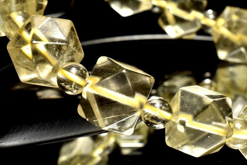 １点物 AAA透明 リビアの宝石 リビアングラス 9-10 丸玉5 mm キューブ多面カット ブレスレット パワーストーン 天然石 _MA9142