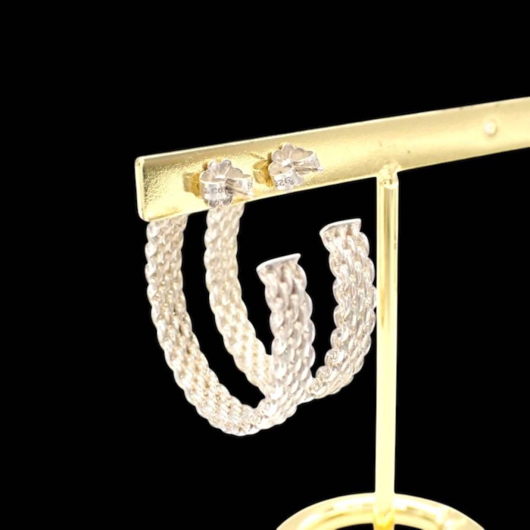 ティファニー Tiffany & Co. サマセット メッシュ ラージ フープ