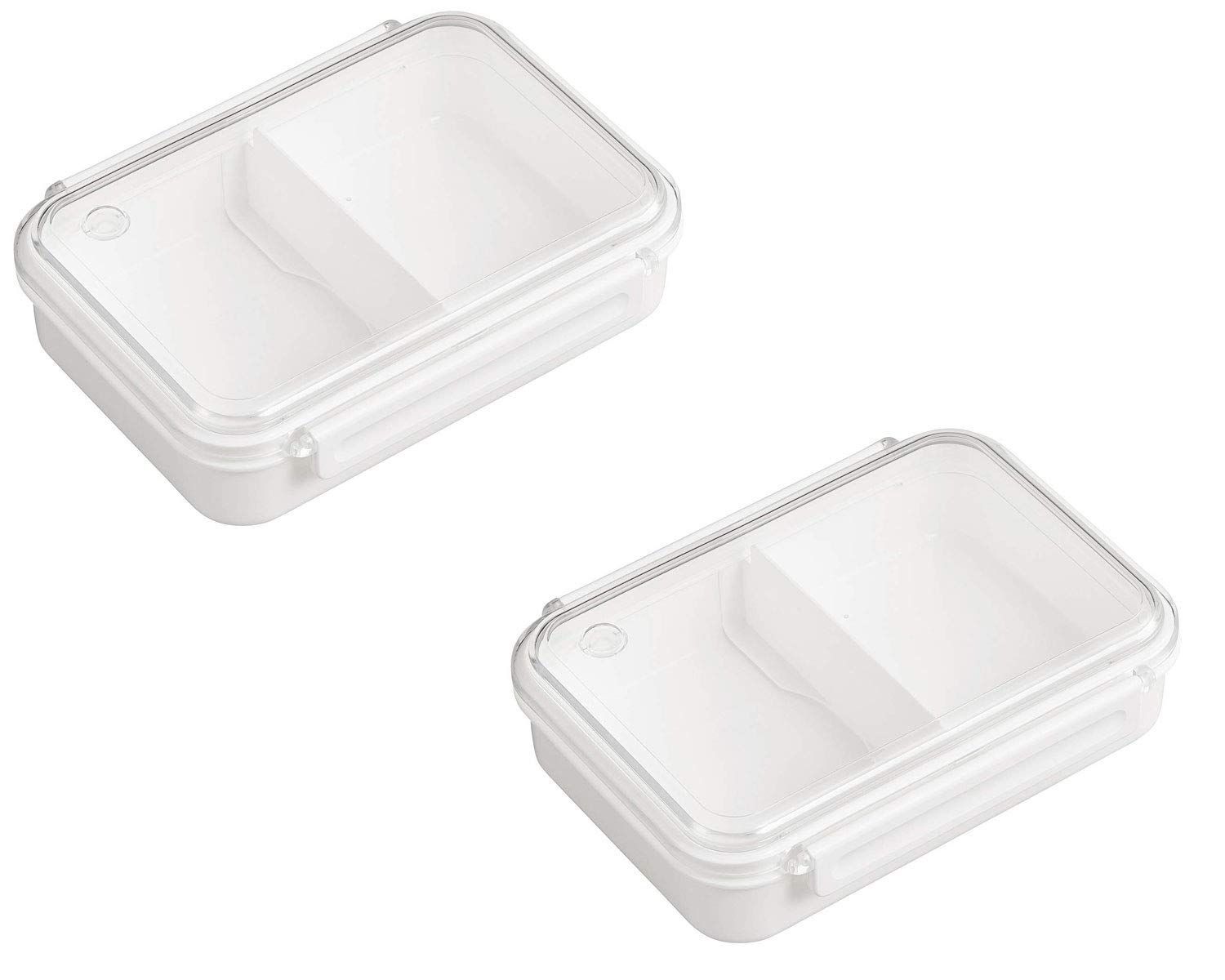 【人気商品】[作りおきで忙しい朝の味方に] 冷凍保存 レシピなし (2個セット) レンジ対応 ホワイト お弁当箱 650ml 冷凍弁当箱 丸ごと冷凍弁当箱 まるごと