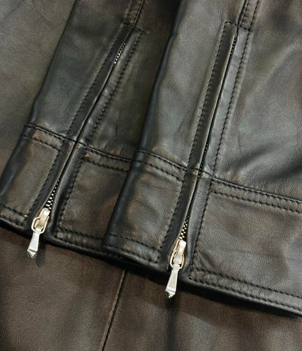 美品 アニエスベー レザージャケット レディース SIZE 38 (S