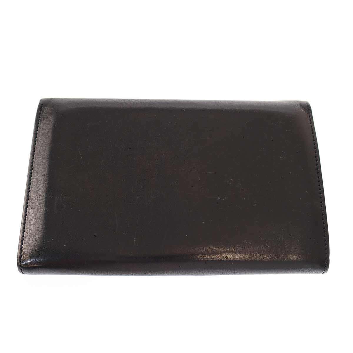 アンドゥムルメステール長財布ブラックレザーウォレット黒