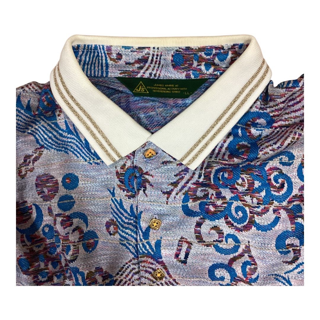 ジャンボ尾崎 J&S ゴルフウェア ポロシャツ／ドラゴン刺繍／LLサイズ