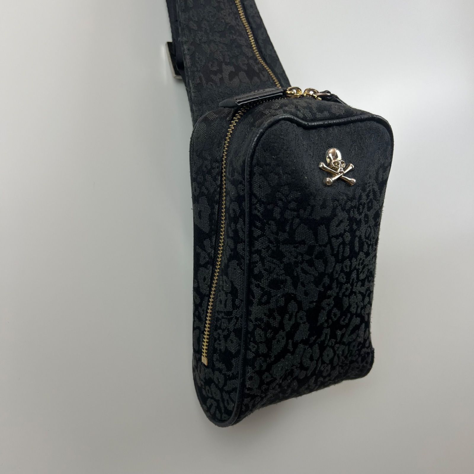 Roen leopard black skull body bag japanese label archive