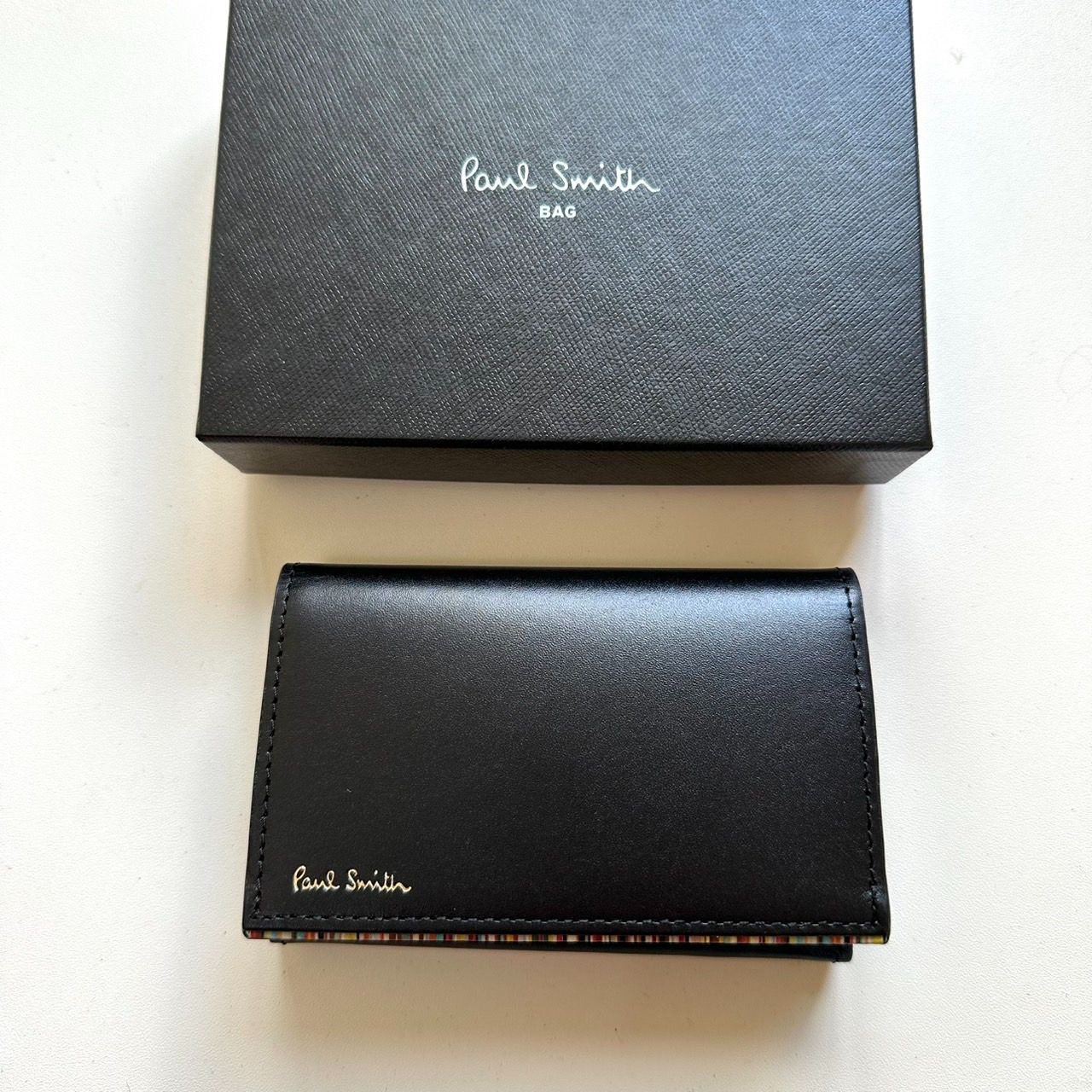 ポールスミス Paul Smith 工場 名刺入れ ストライプポイント 美品