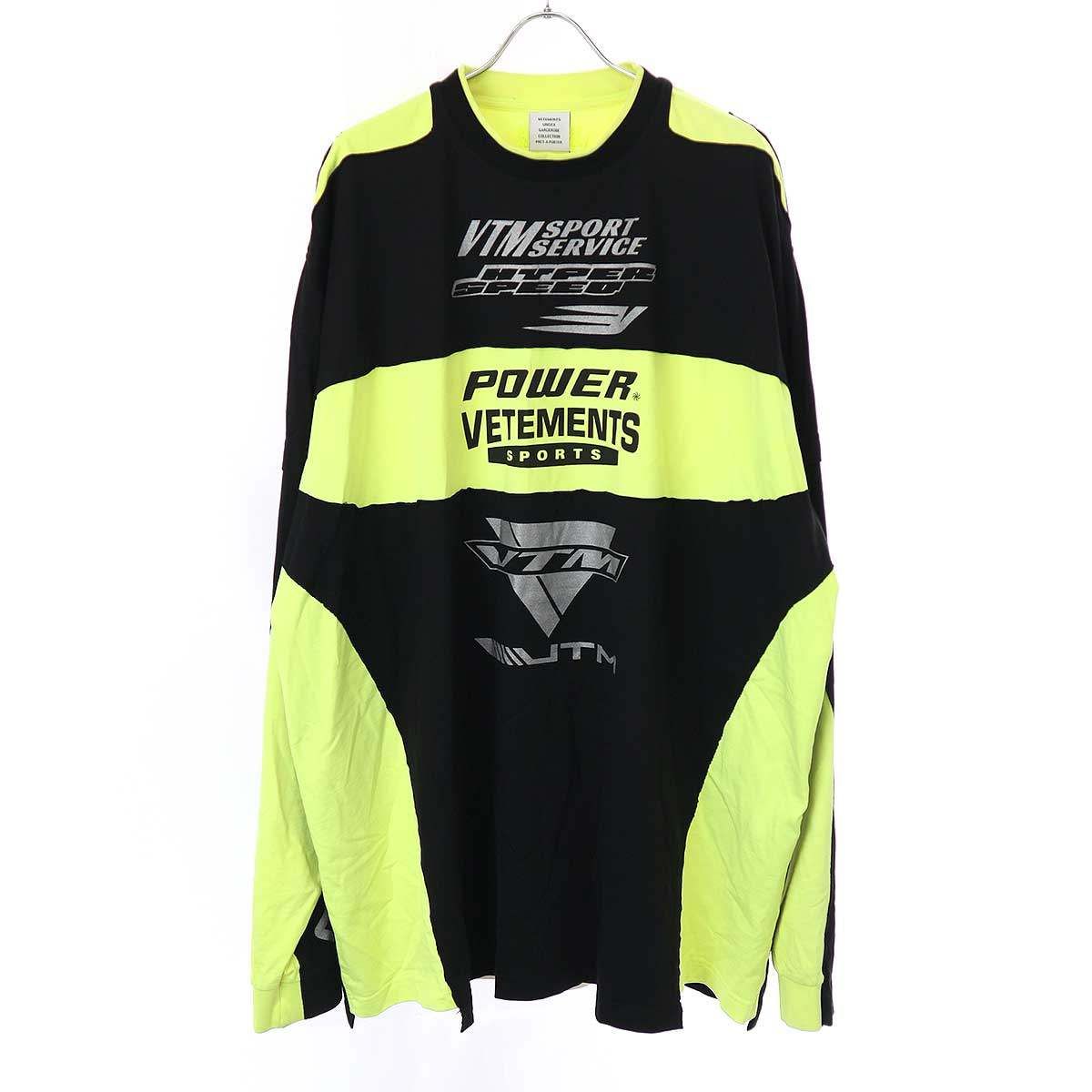 VETEMENTS ヴェトモン 21AW Motocross Patched Logo T-Shirt ...