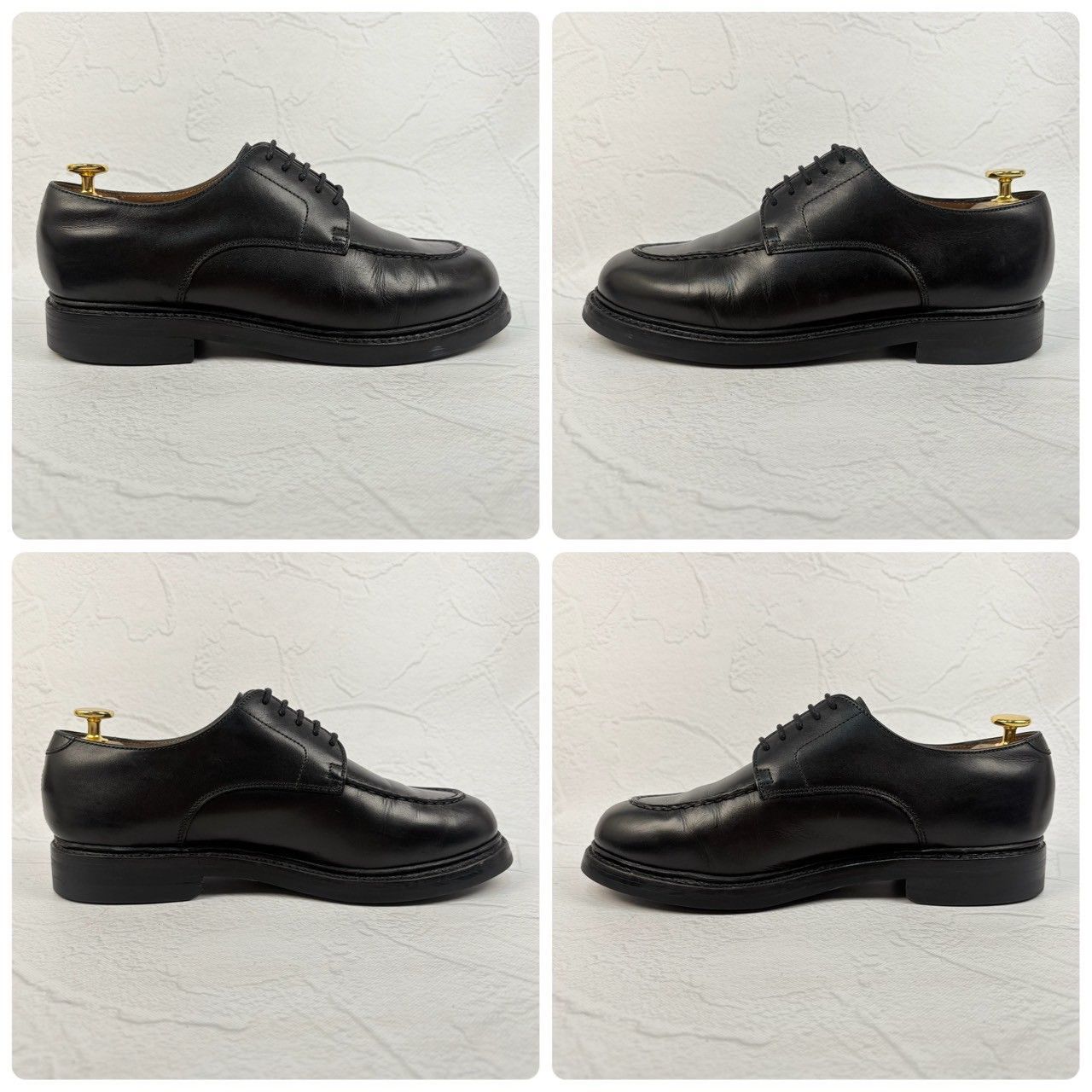 ハロゲイト　エッジウェア　黒 UK7.5 ハロゲイト HARROGATE エッジウェア EDGEWARE Uチップ シューズ