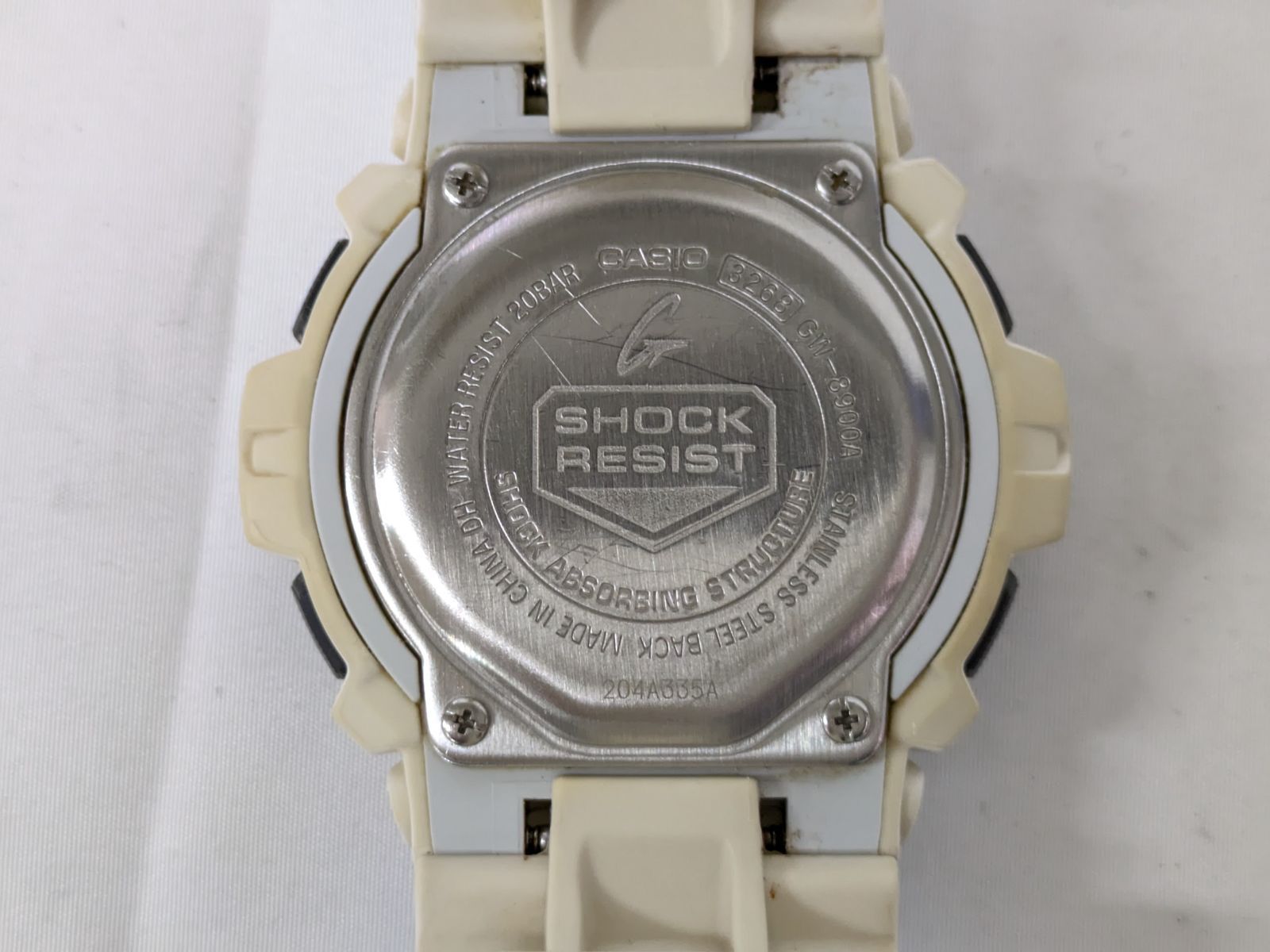 動作OK!CASIO G-SHOCK 3268 GW-8900A ホワイト ブラック 反転液晶