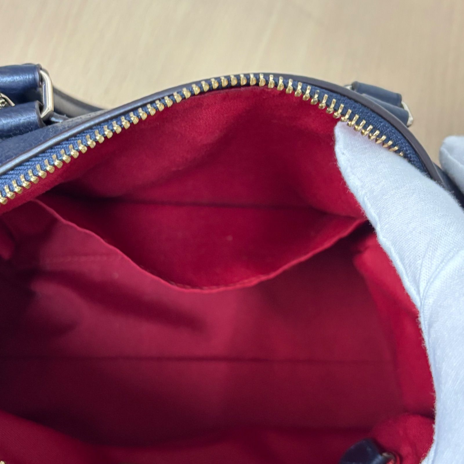 ◎COACH コーチ 2way ミニボストンバッグ ショルダーバッグ デニム地