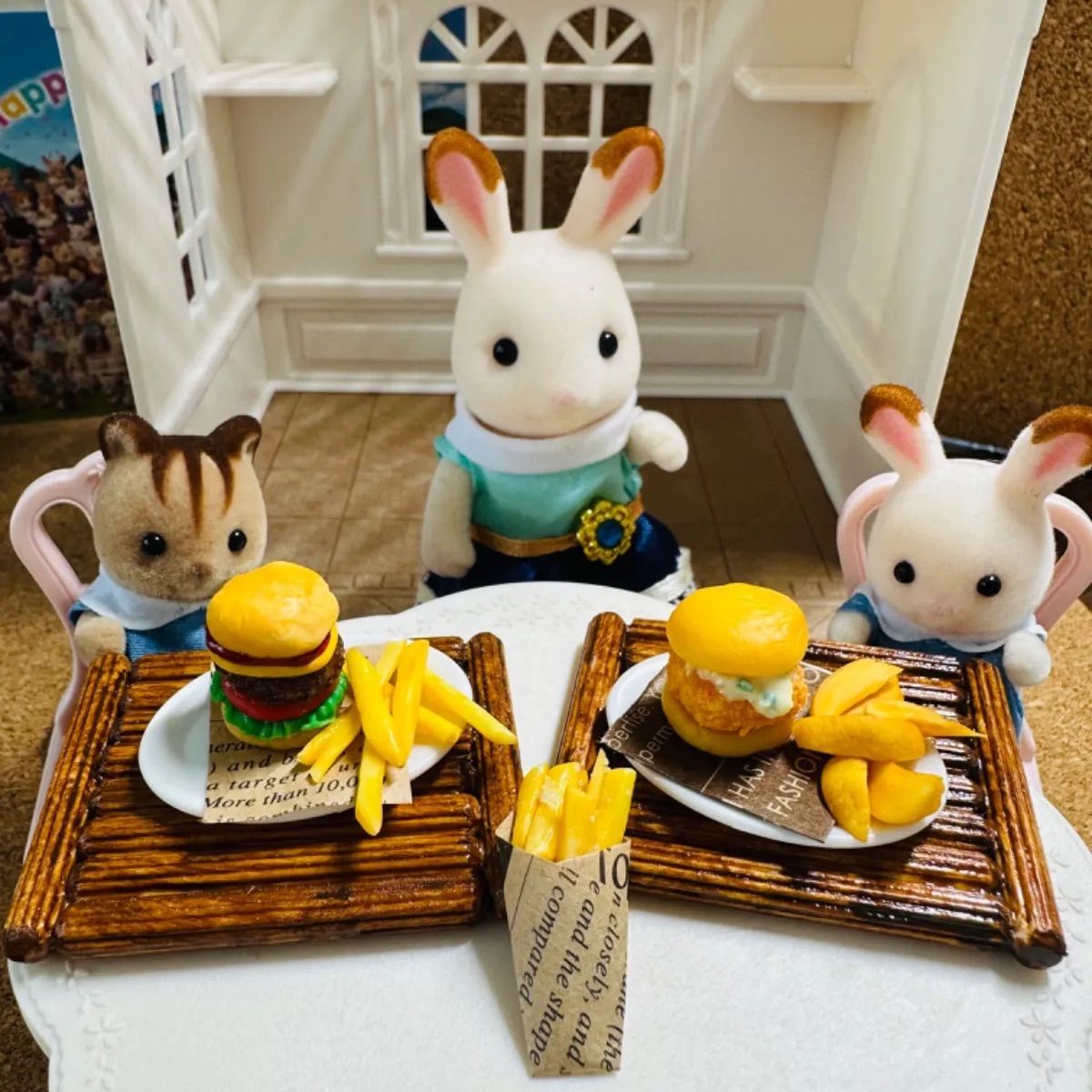 ミニチュアハンバーガーセット ハンドメイド シルバニア リカちゃん