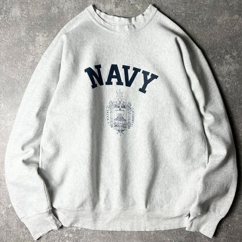 ショップ 90s USA製 US NAVY 2段 プリント RWタイプ スウェット