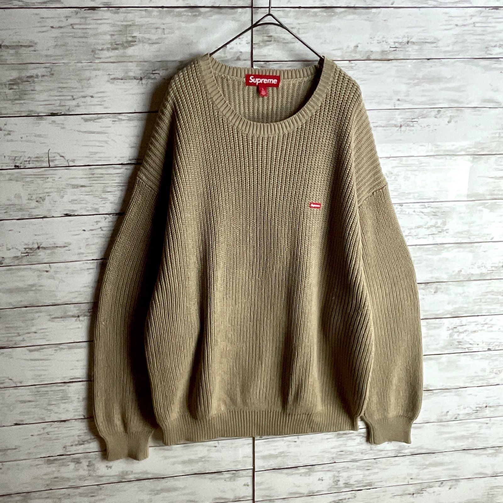 2919【美品・人気モデル】シュプリーム☆スモールボックスロゴ 綿ニットセーター 02919【美品・人気モデル】シュプリーム Supreme☆スモール