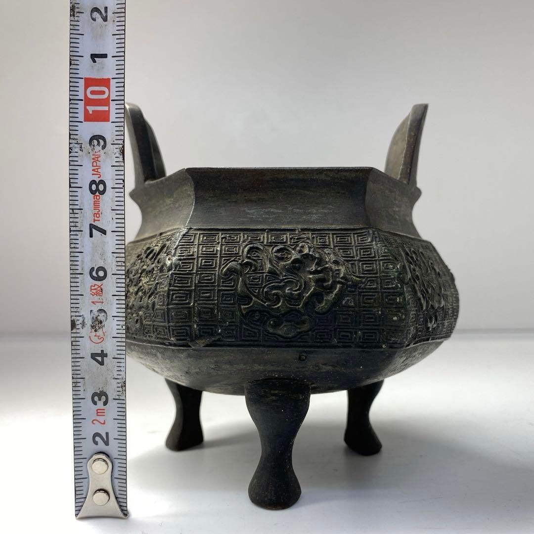 ☆安心の全品国内発送！ 六銅 六角 香炉 418g トヒト 東な6-0814