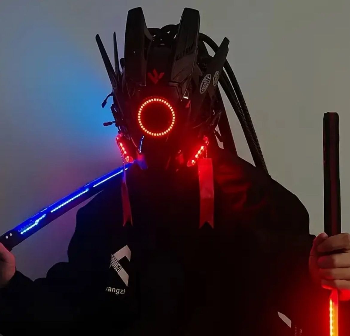 マスク サイバーパンク マスク コスプレ ヘルメット LEDマスク