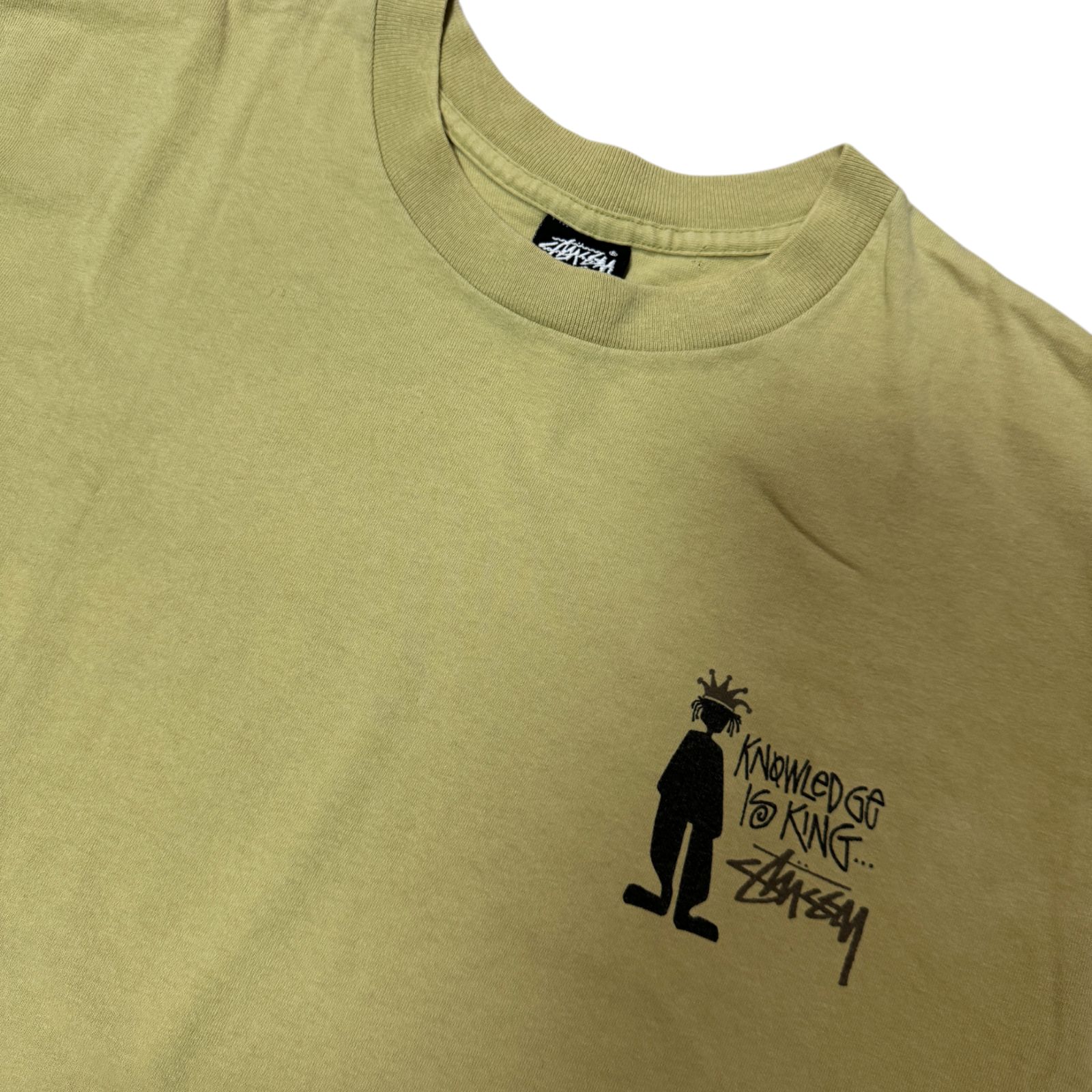90s STUSSY シャドーマン Tシャツ Lサイズ 黒タグ ラスタ レゲエ MADE