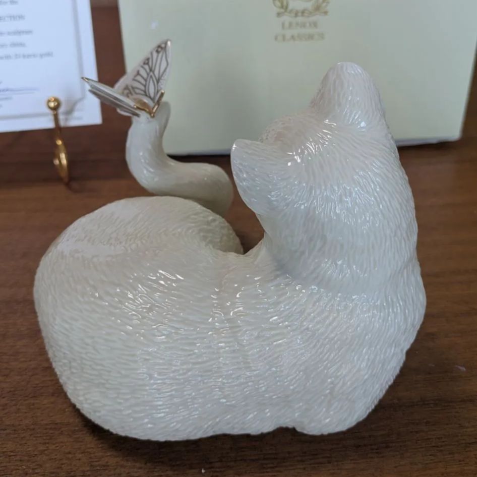 美品 ◆ 大きなサイズ LENOXレノックス ペルシャ猫 陶器 置物 キャット 大きなサイズ LENOX レノックスペルシャ猫 陶器 置物 キャット