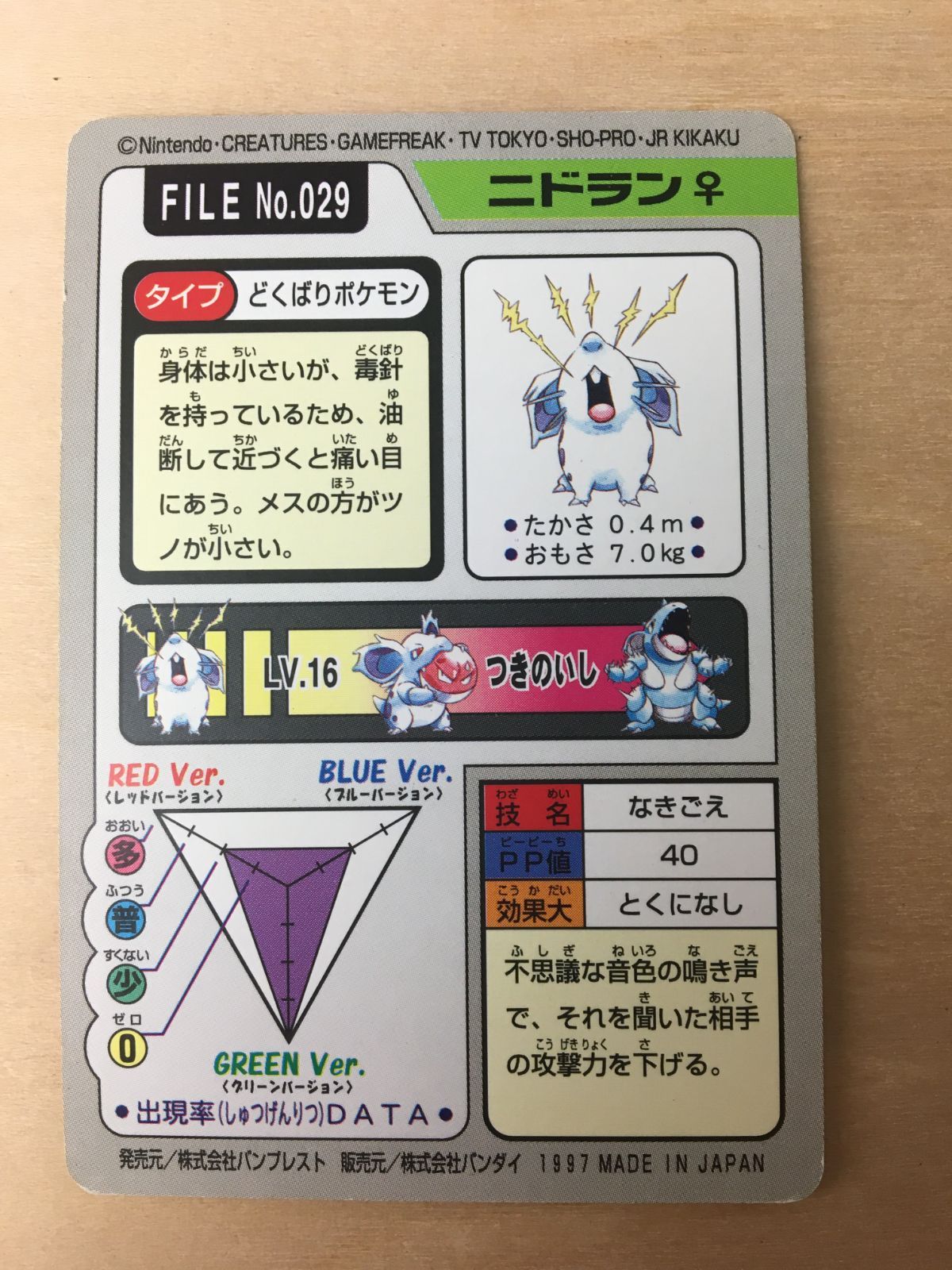 ポケモンカードダス】ニドラン♀ ニドリーナ ニドクイン （3枚
