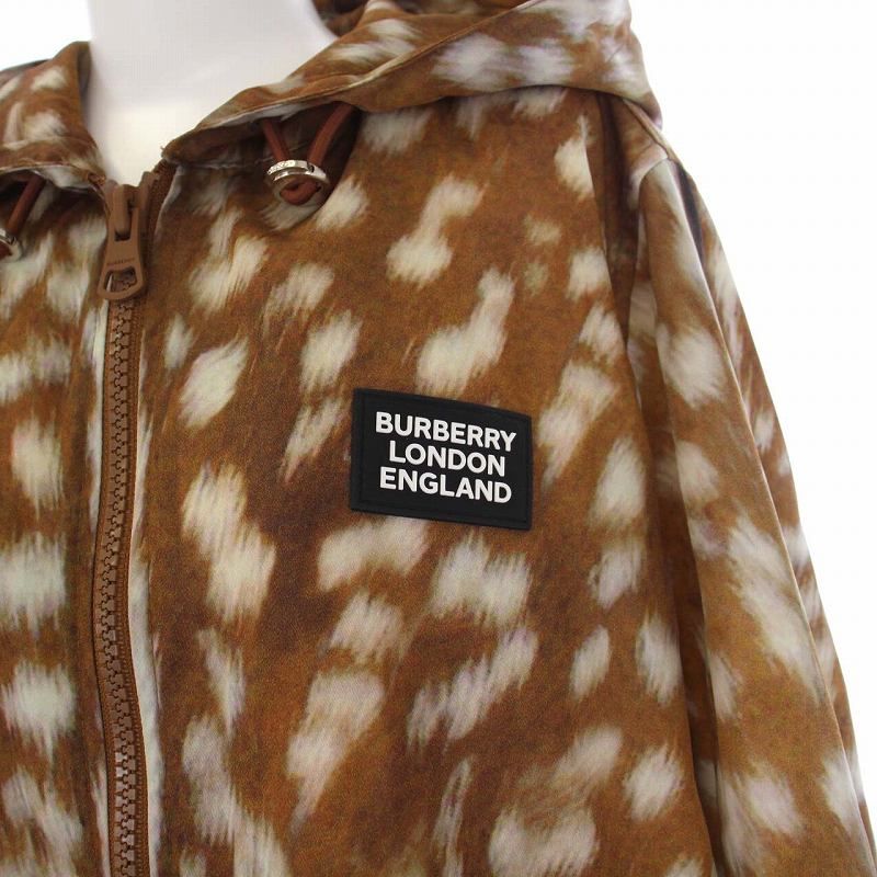 バーバリー BURBERRY Everton Deer Print Hooded Nylon Jacket