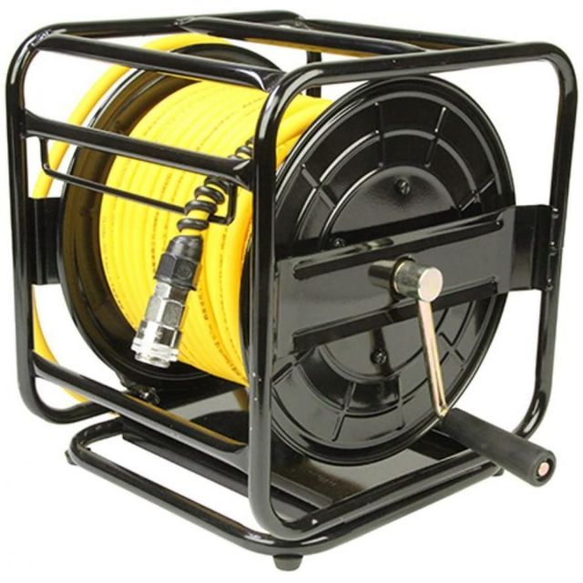 色とりどりの SK11 エアーホースリール セーフティソフト 特殊PVCで柔らかい 回転台付 30m SAR-030SS 【激安大特価！】