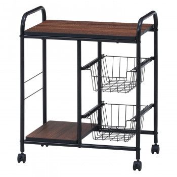 不二貿易 C D 14639 キッチンワゴン FBC-02-1 BK BR 14639