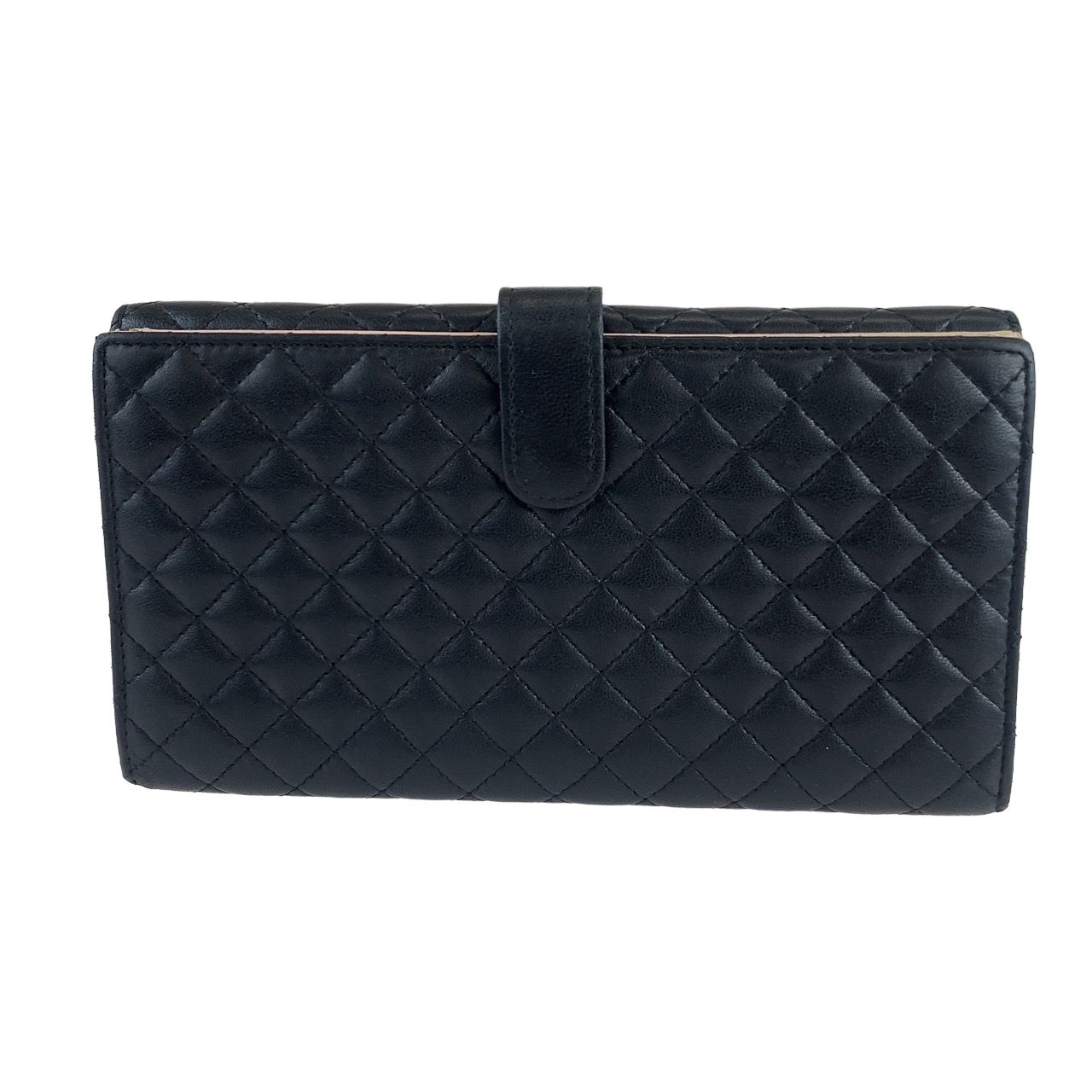 CHANEL シャネル マイクロマトラッセ Wホック ココマーク ブラック 黒 
