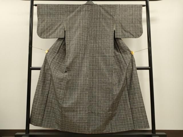 平和屋着物○上質な紬 格子柄 正絹 逸品 CAAT9320dy - メルカリ