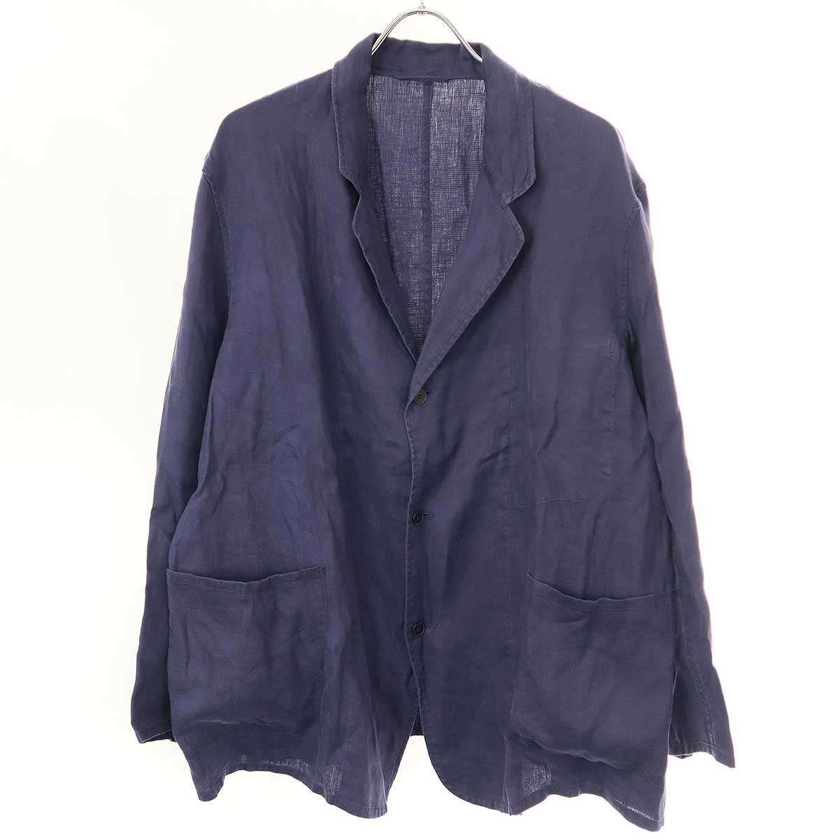 COMOLI コモリ 21SS リネンWクロスジャケット T01-01019 パープル系 1 