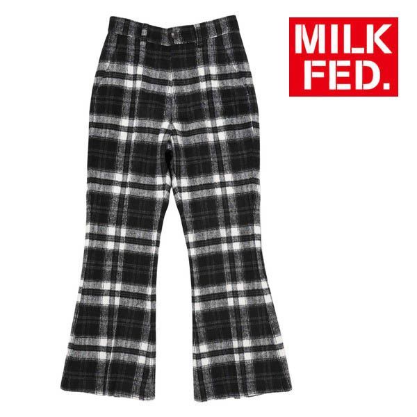 パンツ ミルクフェド MILKFED PLAID FLARE PANTS 103234031008