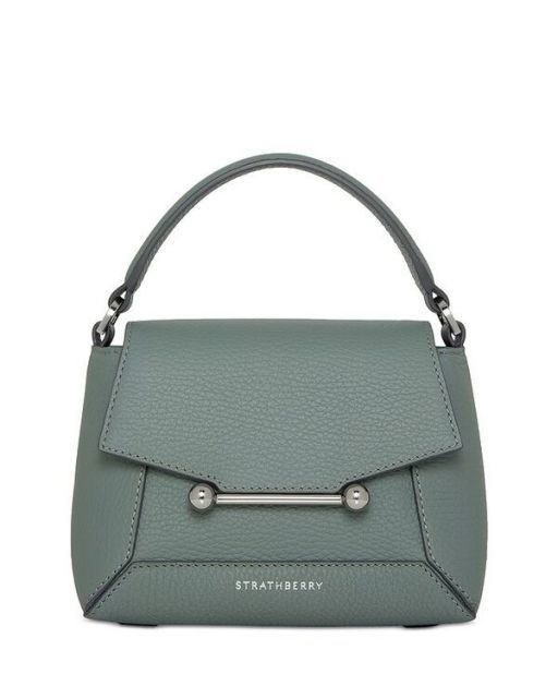 【送料無料】 ストラスベリー レディース ハンドバッグ バッグ Mosaic Nano Leather Top Handle Bag Blue