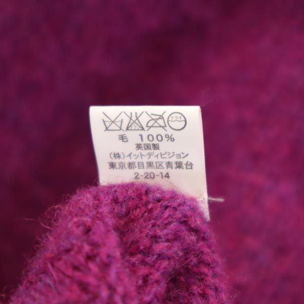 インバーアラン 英国製 長袖 セーター 38 パープル系 INVERALLAN ニット レディース インバーアラン 英国製 長袖 セーター 38 パープル系 INVERALLAN