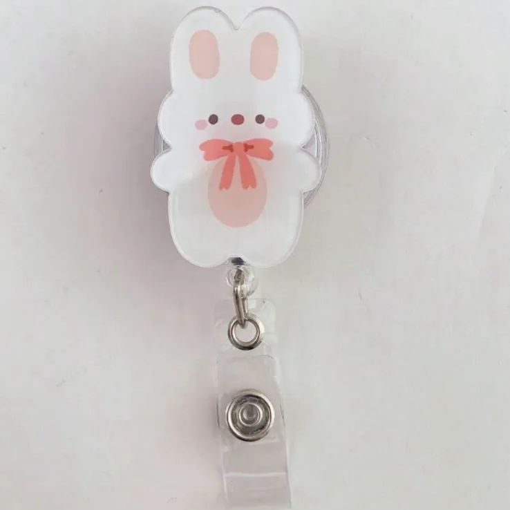 名札 リールクリップ ウサギ かわいい - メルカリ
