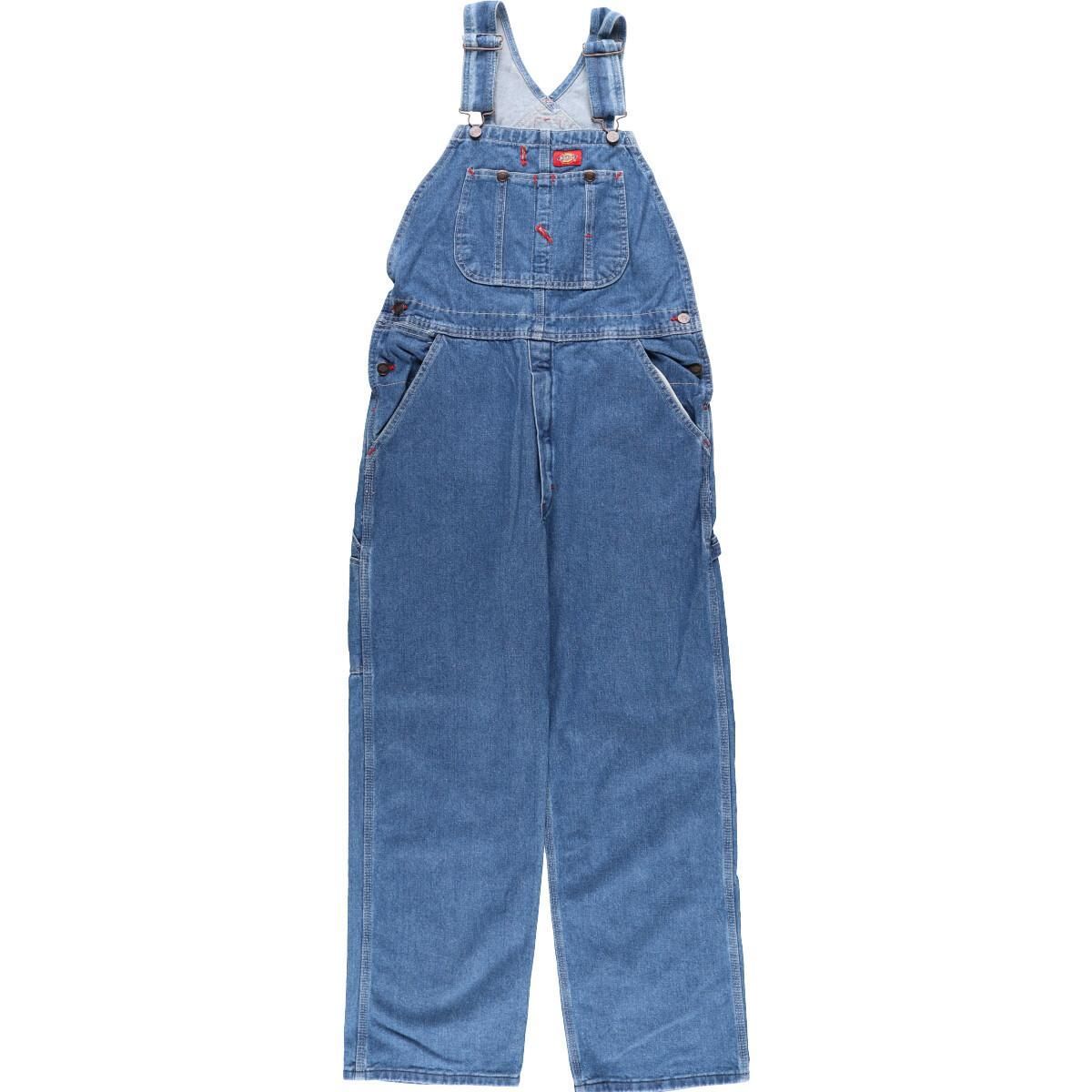 古着 ディッキーズ Dickies デニムオーバーオール メンズw34/eaa203925