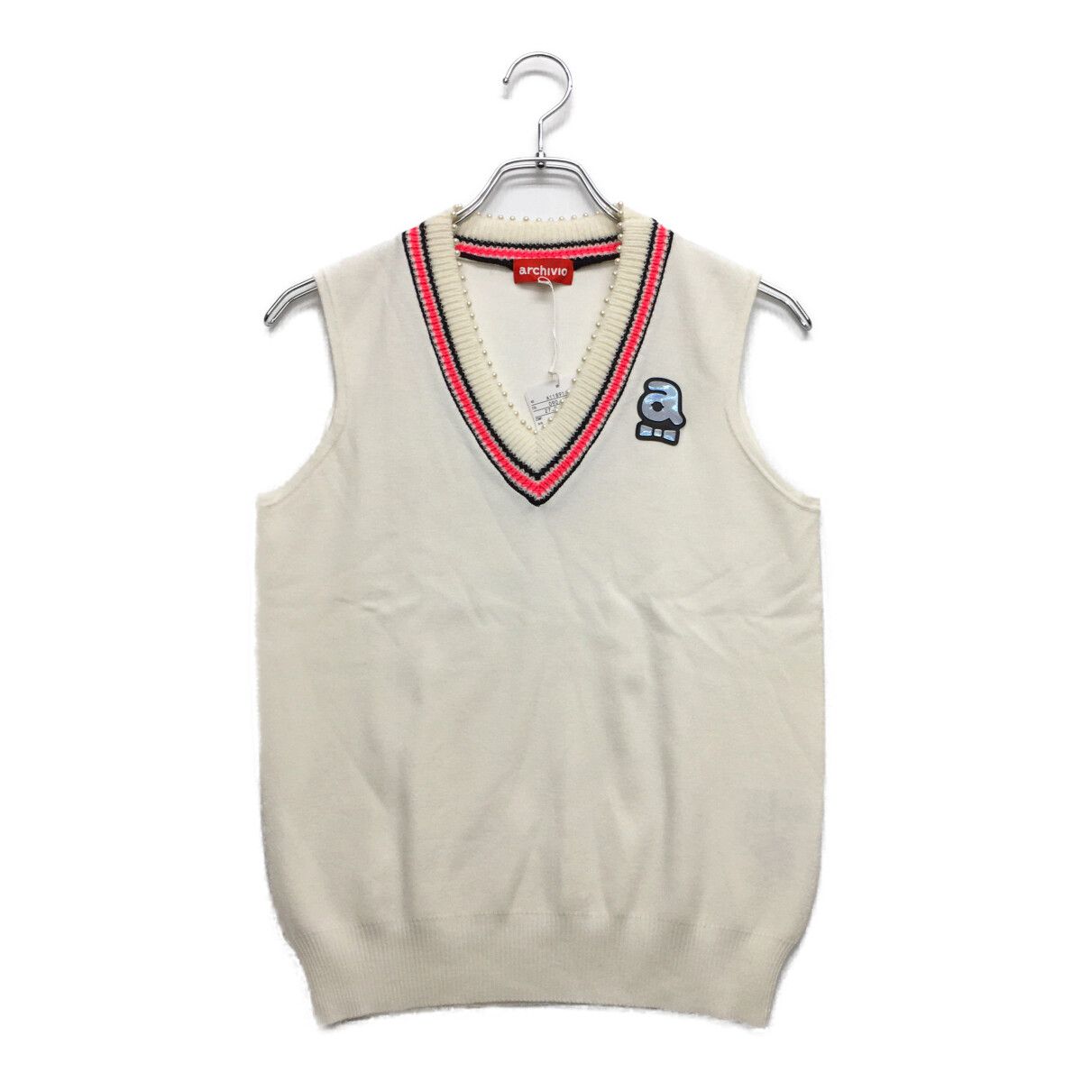 未使用品 レディース アルチビオ archivio ベスト 36(S) 白 ホワイト V