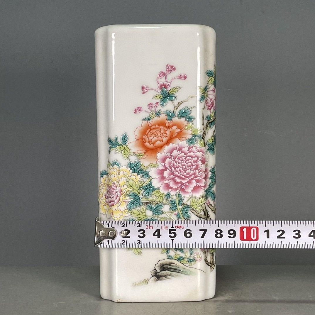 清雍正琺瑯彩花鳥紋蓮華燭台 やすき 景徳鎮 陶磁器 装飾品 現代
