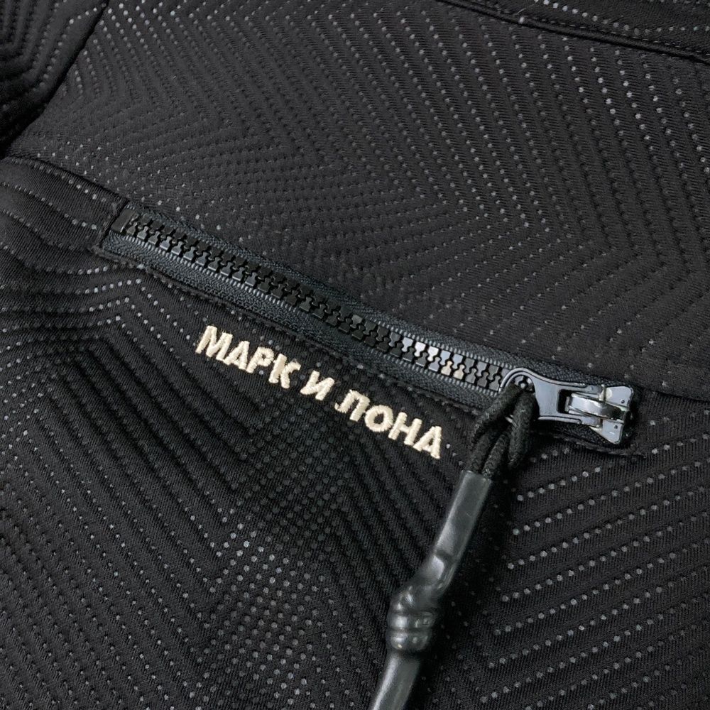 サイズ：50 MARK&amp;LONA マークアンドロナ  ストレッチパンツ 総柄 ブラック系 [240101475071] ゴルフウェア メンズ ストスト MARK&LONA マークアンドロナ ストレッチパンツ 総柄 ブラック系