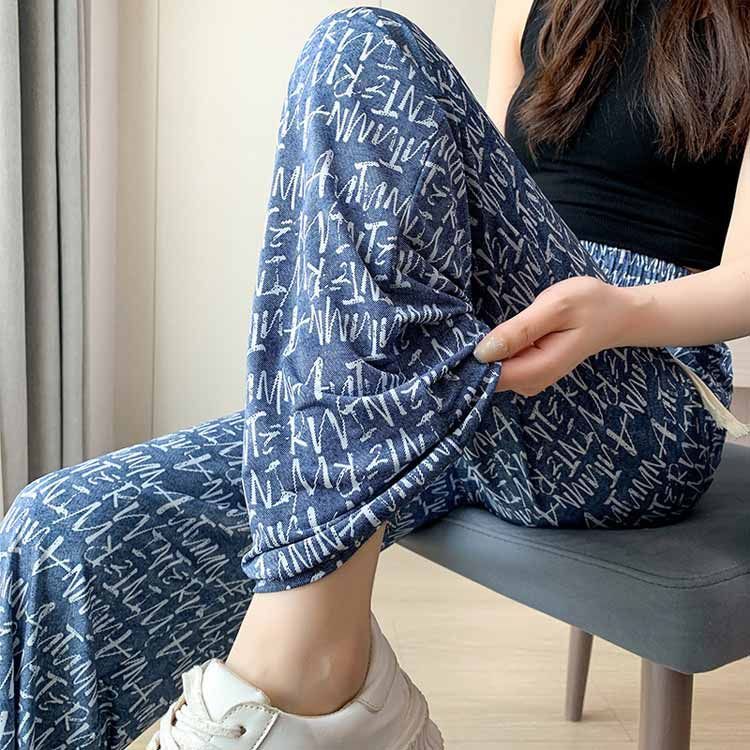 接触冷感 デニムパンツ レディース 夏 薄手 涼しい アイスシルク