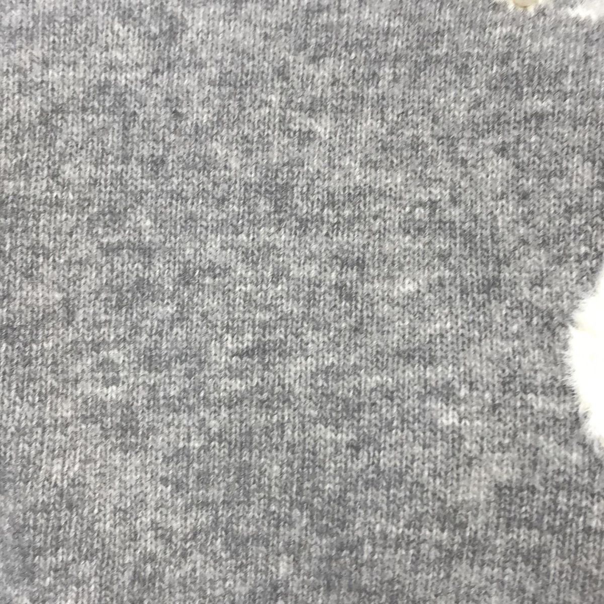DAMAcollection(ダーマコレクション) 長袖セーター サイズ2 M レディース - グレー×白 ハイネック/ハート/パール DAMAcollection(ダーマコレクション) 長袖セーター サイズ2 M