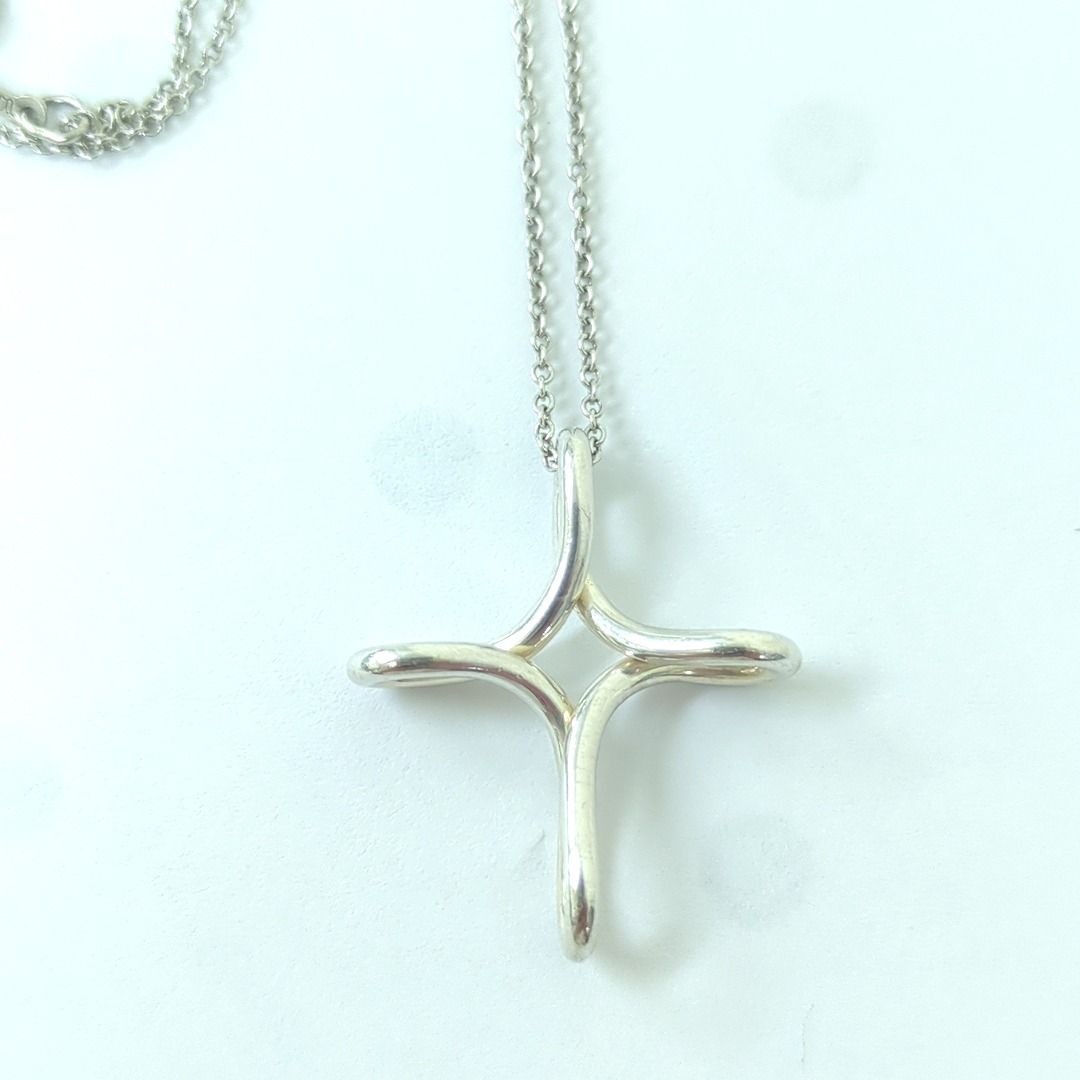 【美品】ティファニー SV925 インフィニティクロス ネックレス Tiffany&Co. ティファニー インフィニティ クロス ネックレス